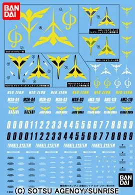 GUNDAM - GUNDAM DECAL 072 - Char's Counterattack Zeon